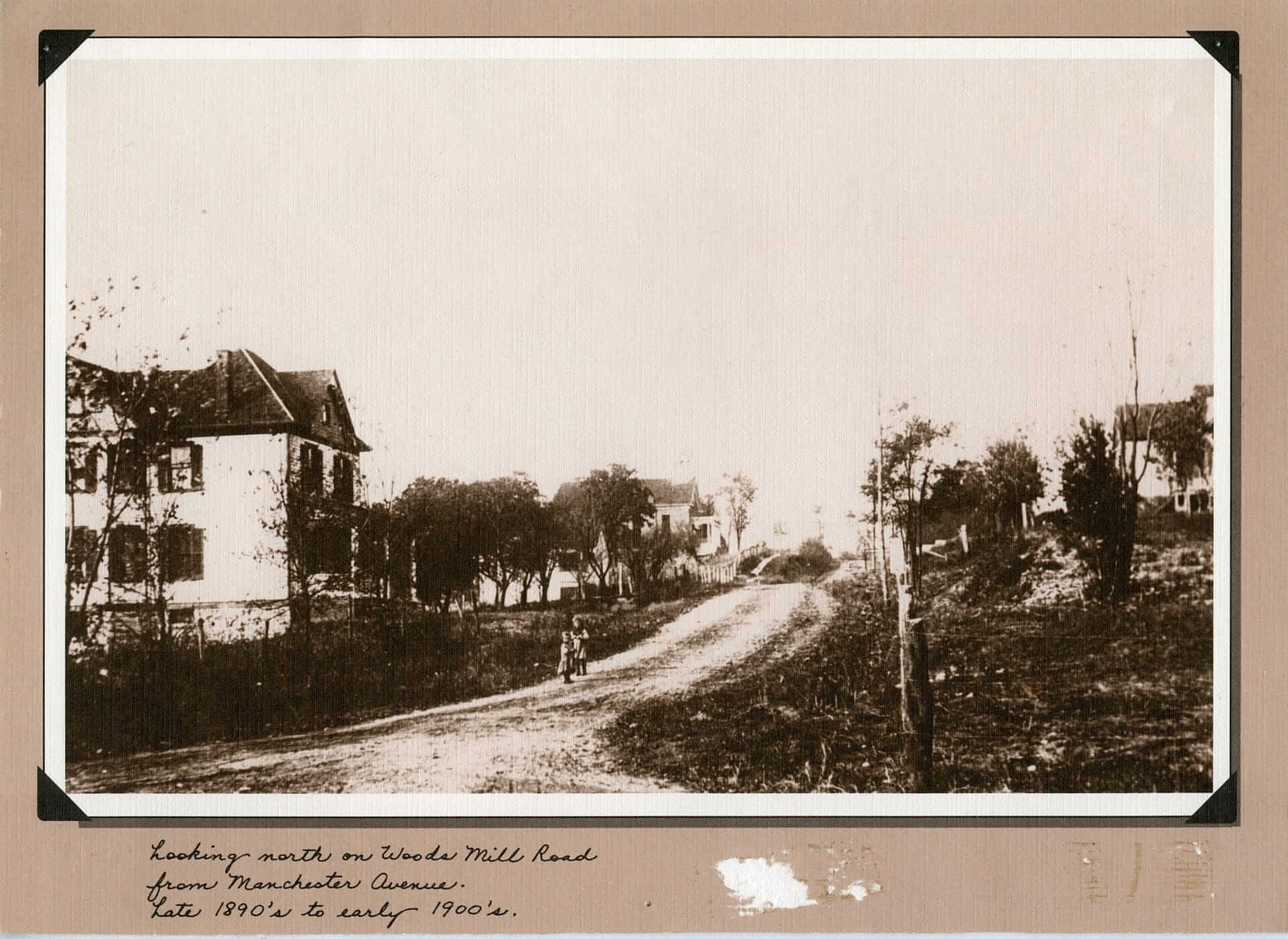 Woods Mill Rd. circa 1890 looking north from Manchester Rd.