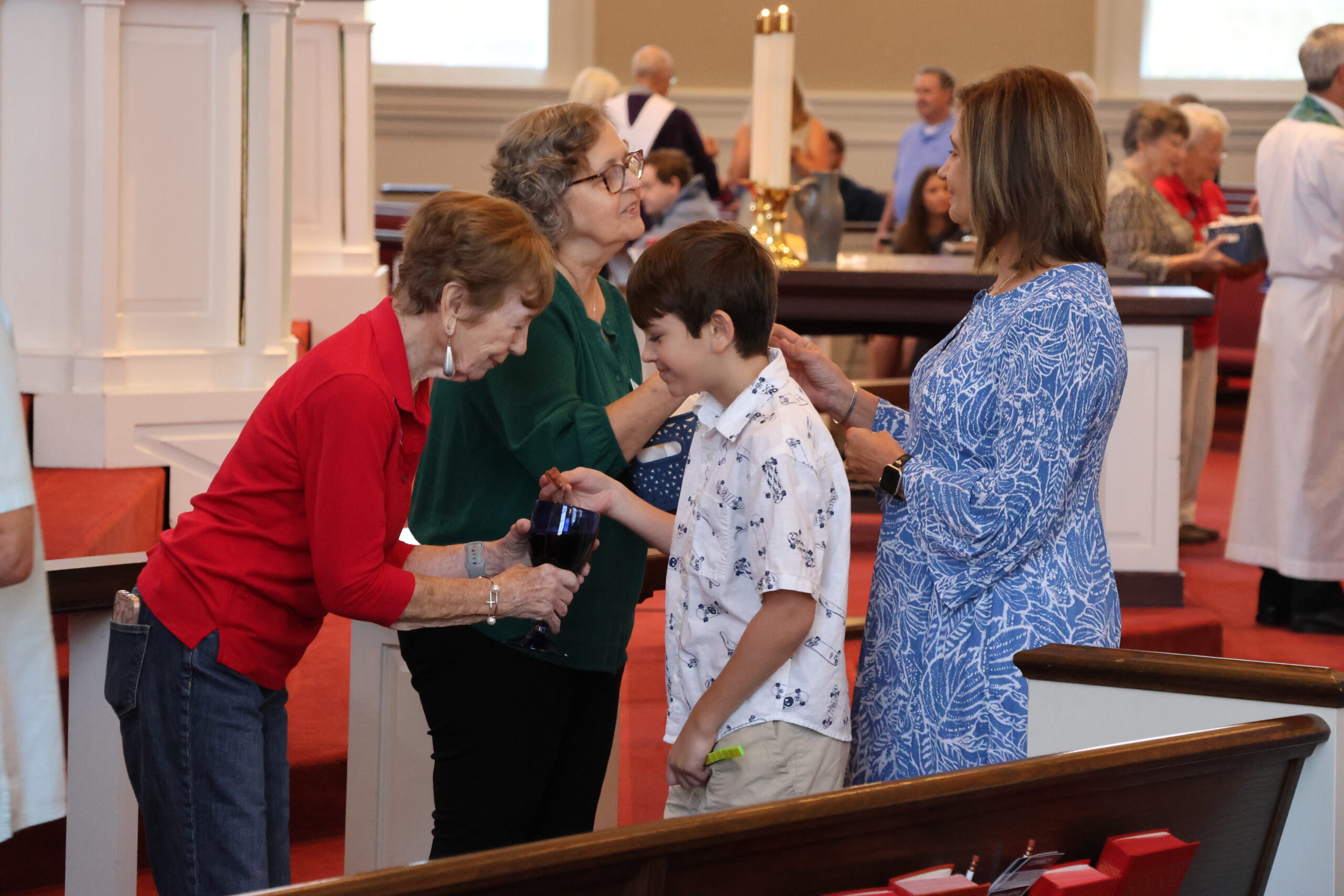 Communion server and person receiving communion