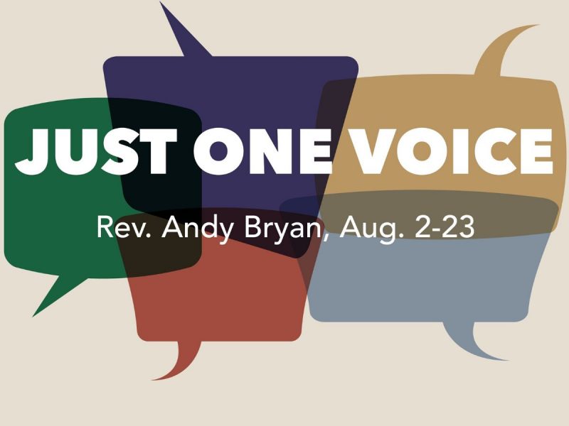 Just One Voice Aug 2020 Sermon Series