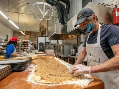 2021-03-04--Product being produce at Bridge Bread Bakery, 2639 Cherokee St.