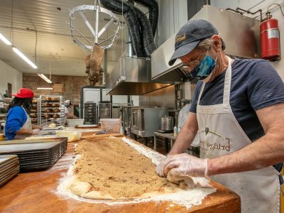 2021-03-04--Product being produce at Bridge Bread Bakery, 2639 Cherokee St.