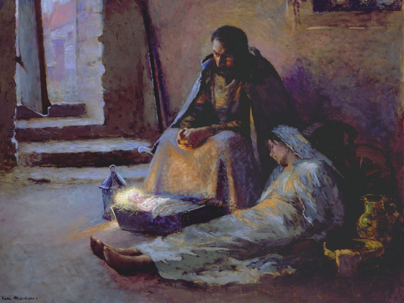 The Nativity; artwork by Gari Melchens.