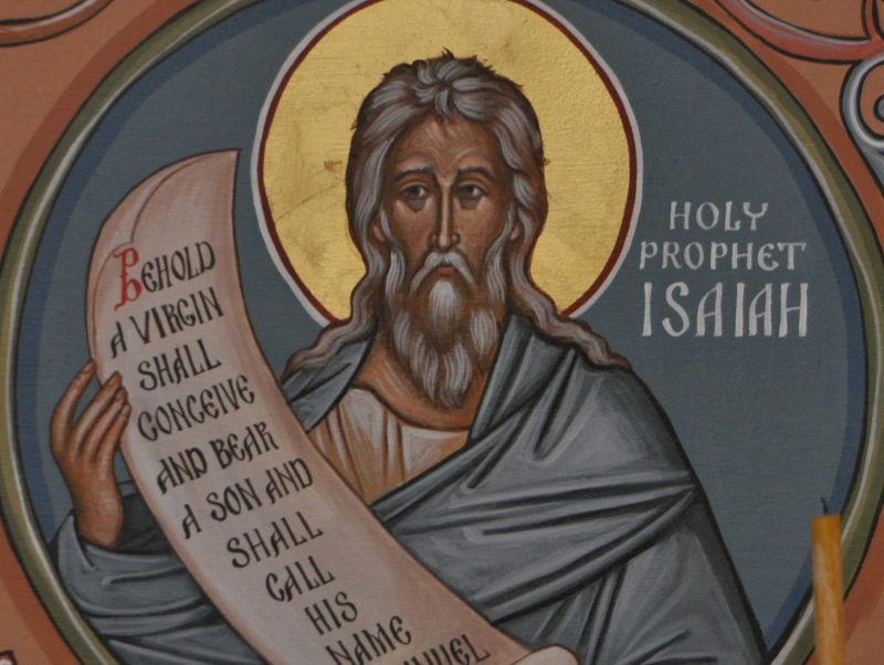Art depicting Isaiah the prophet.