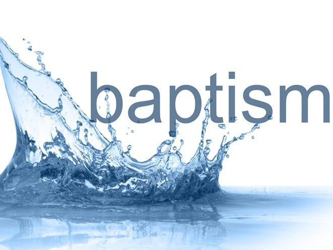Image of water splashing, representing baptism.